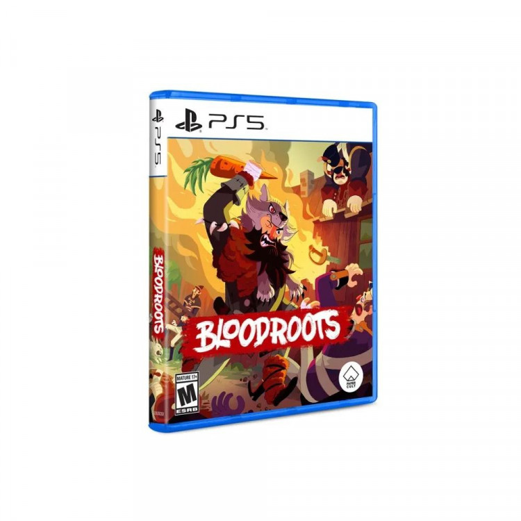 Игра Bloodroots для PS5 (английский язык, платформер, файтинг, вид с верху)