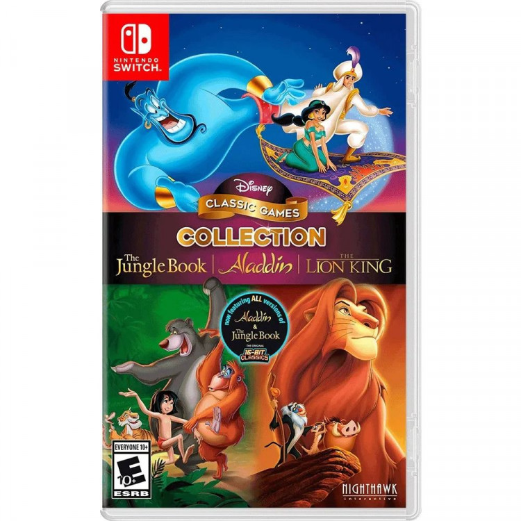 Игра Disney Classic Games Collection 3 в 1: The Jungle Book & Aladdin & The Lion King для Nintendo Switch (Английская версия)